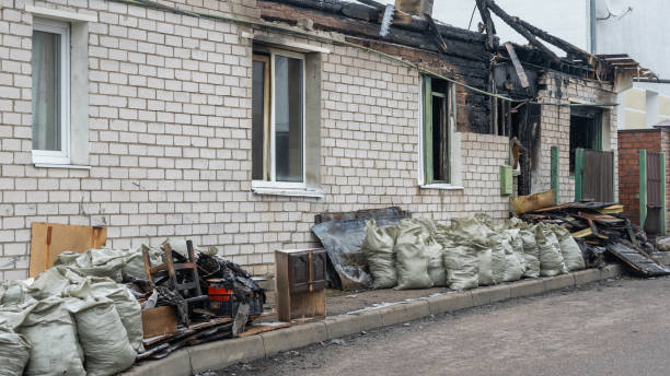 Professional Fire Damage Repair technician working in Denton, MD